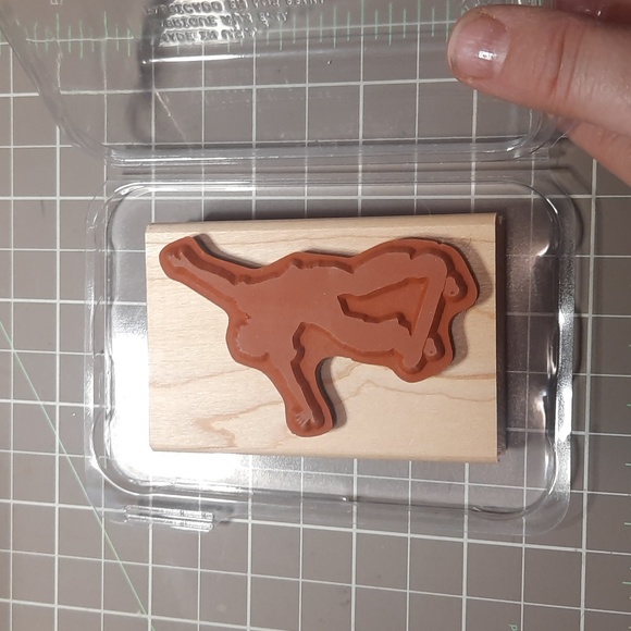 Extreme Skateboard wood mounted rubber stamp - Picture 2 of 2